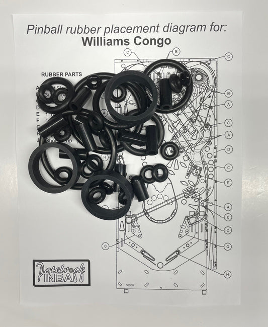 Williams Congo Pinball Machine Rubber Ring Kit