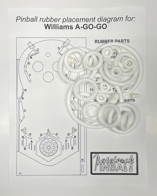 Williams A Go Go Pinball Machine Rubber Ring Kit