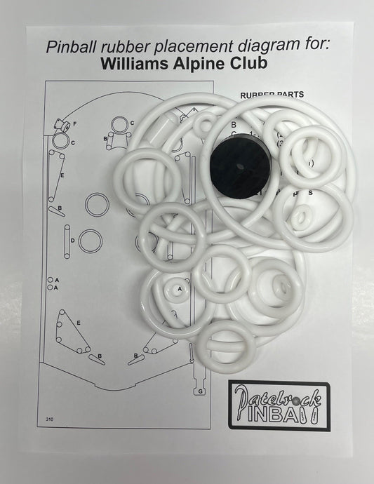 Williams Alpine Club Pinball Machine Rubber Ring Kit