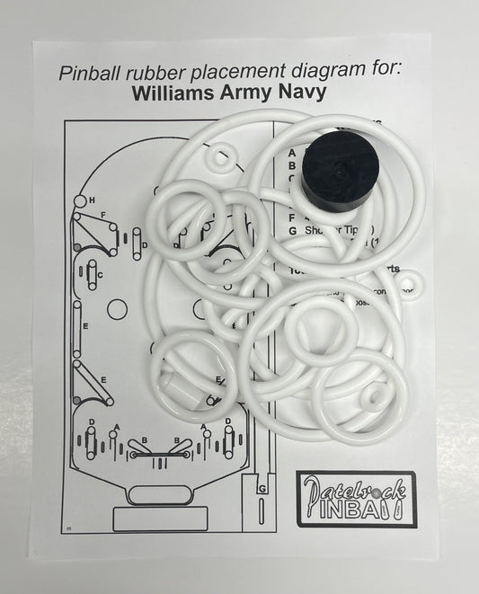 Williams Army Navy Pinball Machine Rubber Ring Kit