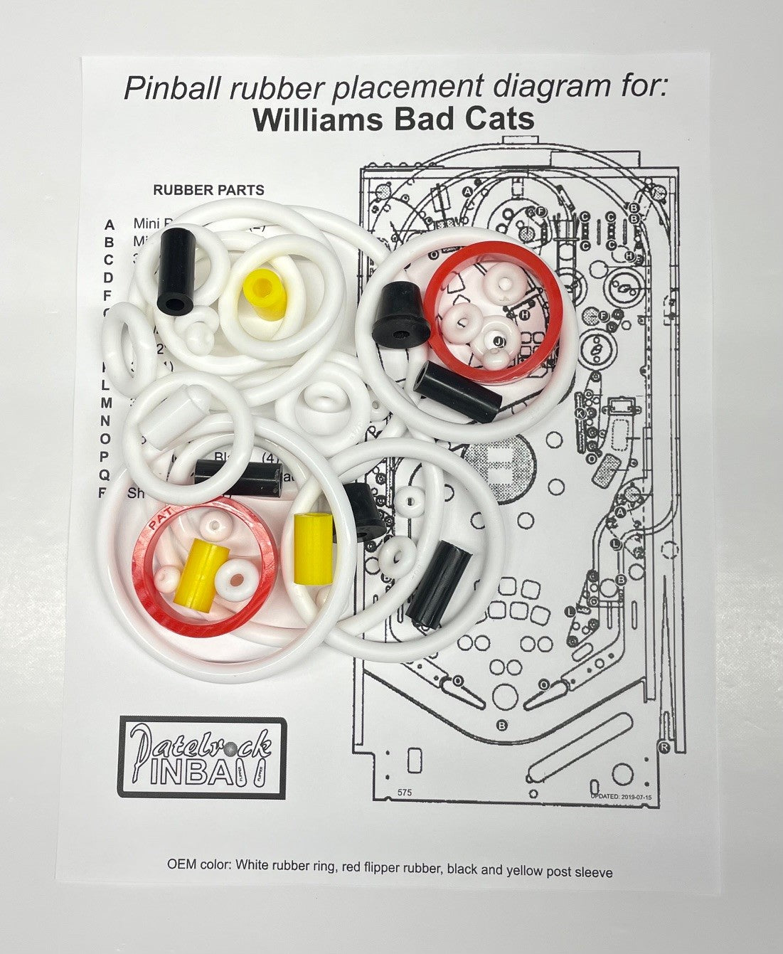 Williams Bad Cats Pinball Machine Maintenance Kit