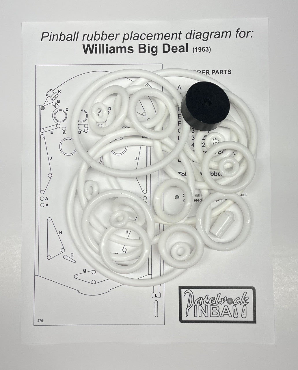 Williams Big Deal (1963) Pinball Machine Rubber Ring Kit