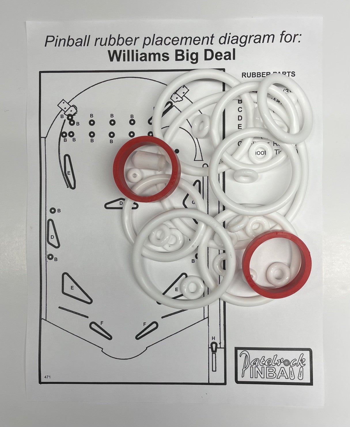 Williams Big Deal (1975) Pinball Machine Rubber Ring Kit