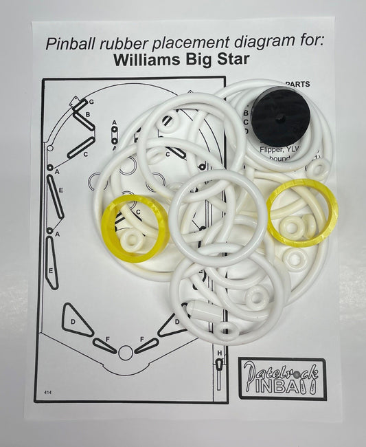Williams Big Star Pinball Machine Rubber Ring Kit