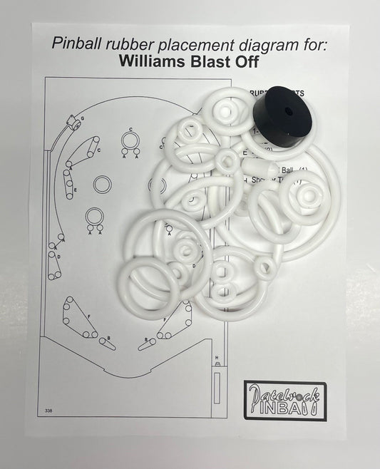 Williams Blast Off Pinball Machine Rubber Ring Kit