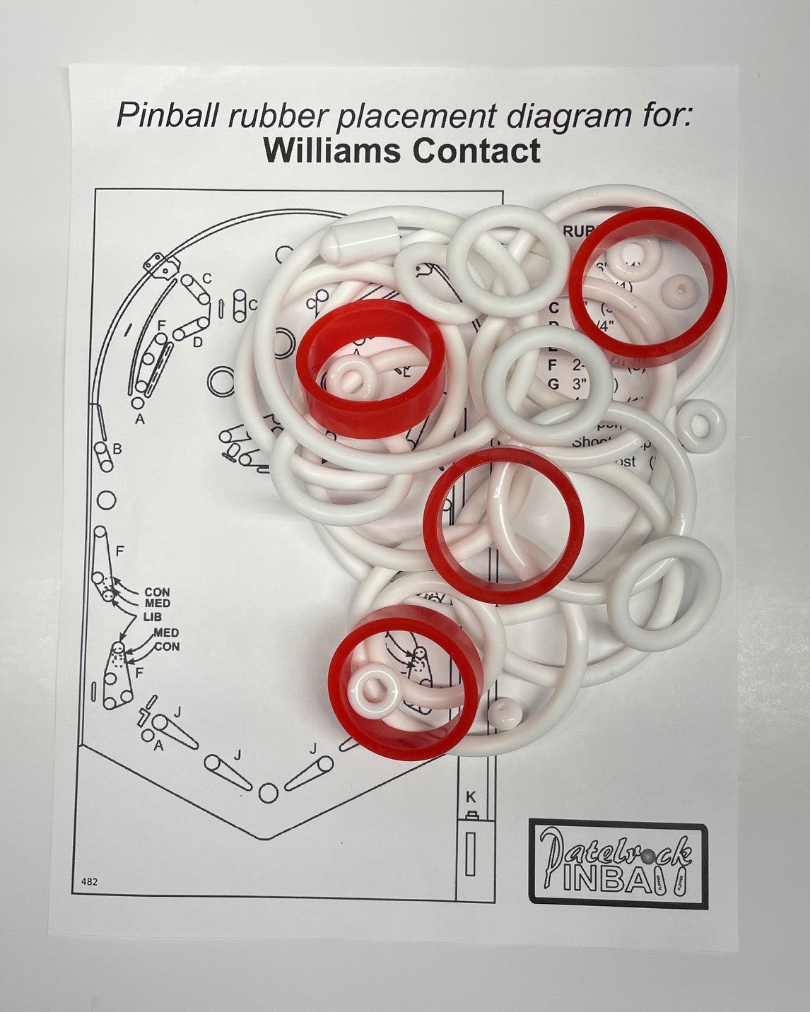 Williams Contact Pinball Machine Rubber Ring Kit