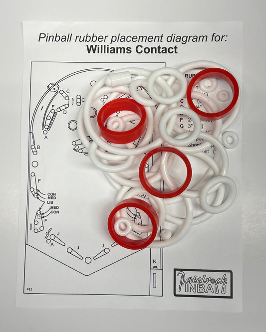 Williams Contact Pinball Machine Rubber Ring Kit