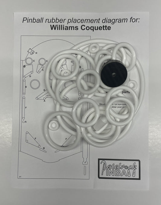 Williams Coquette Pinball Machine Rubber Ring Kit
