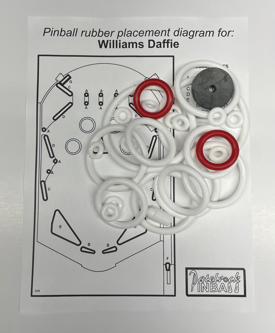 Williams Daffie Pinball Machine Rubber Ring Kit