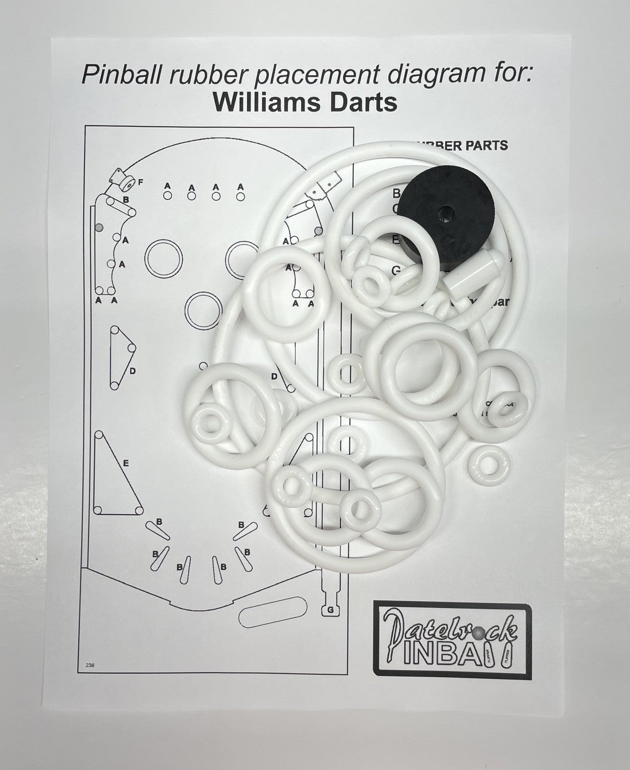 Williams Darts Pinball Machine Rubber Ring Kit