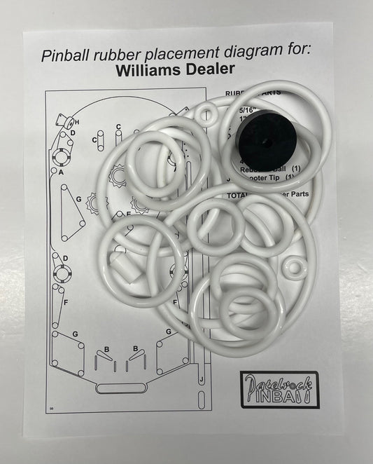 Williams Dealer Pinball Machine Rubber Ring Kit