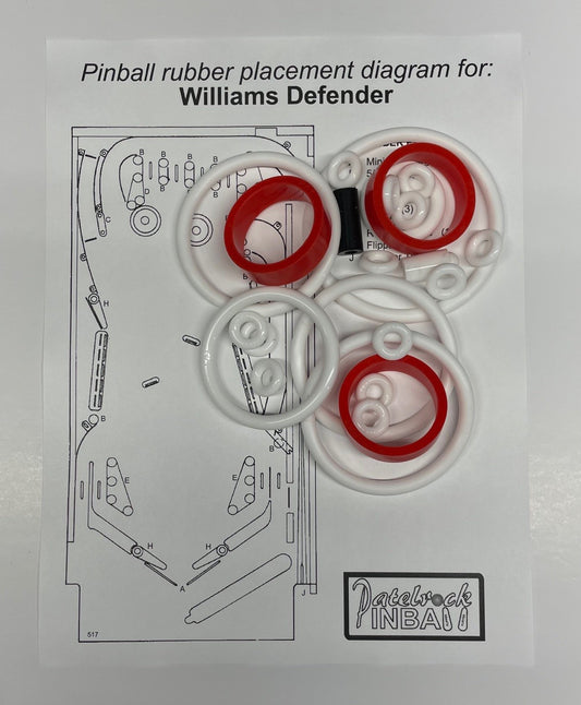 Williams Defender Pinball Machine Rubber Ring Kit