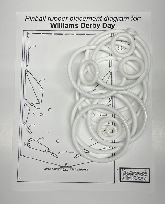 Williams Derby Day Pinball Machine Rubber Ring Kit