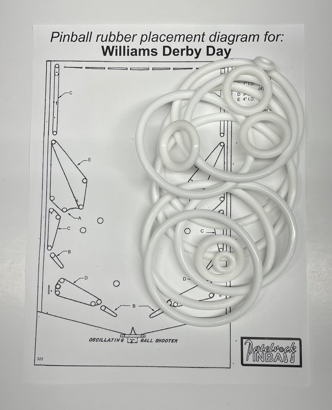 Williams Derby Day Pinball Machine Rubber Ring Kit