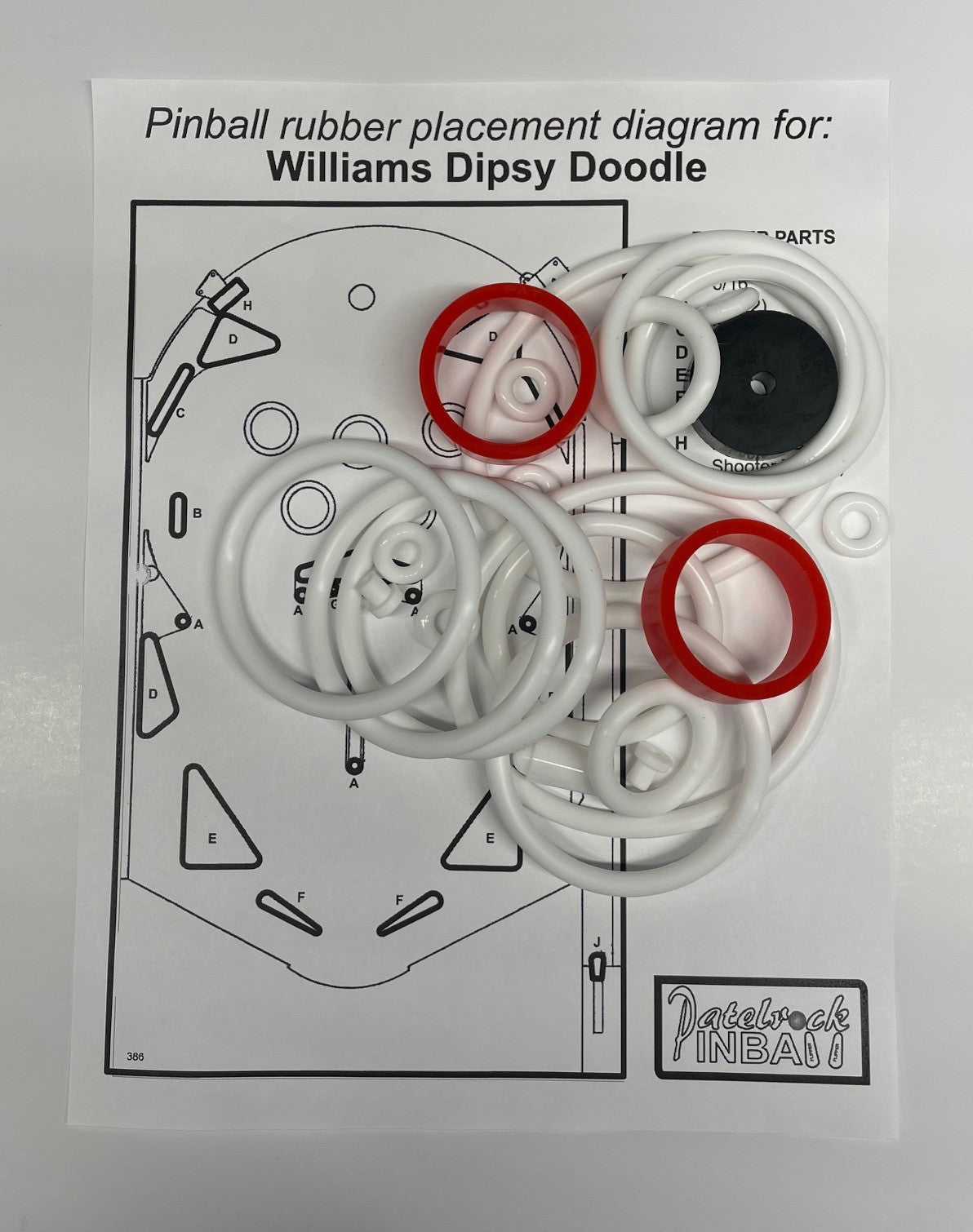 Williams Dipsy Doodle Pinball Machine Rubber Ring Kit
