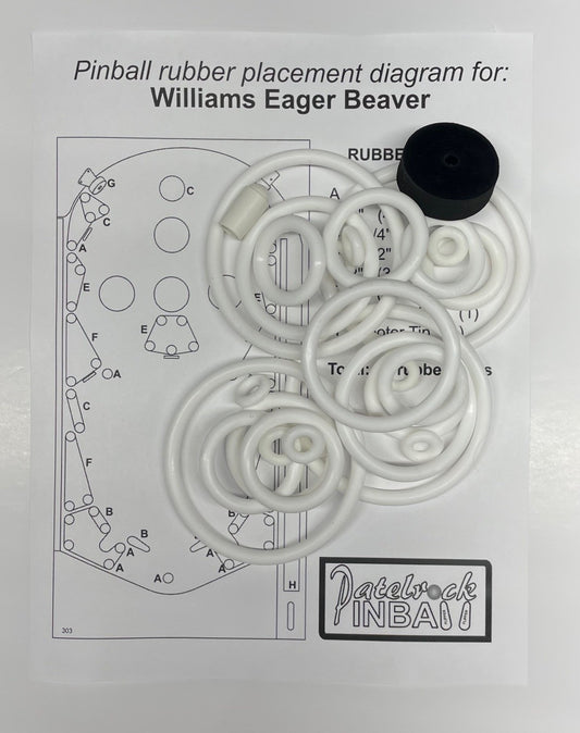Williams Eager Beaver Pinball Machine Rubber Ring Kit