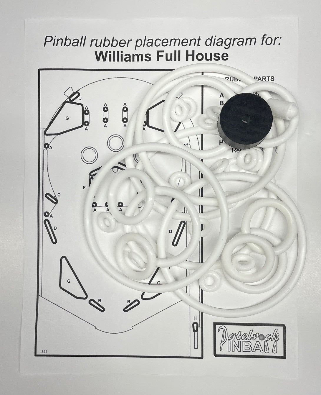 Williams Full House Pinball Machine Rubber Ring Kit