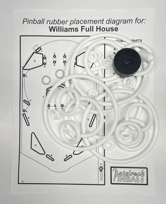 Williams Full House Pinball Machine Rubber Ring Kit