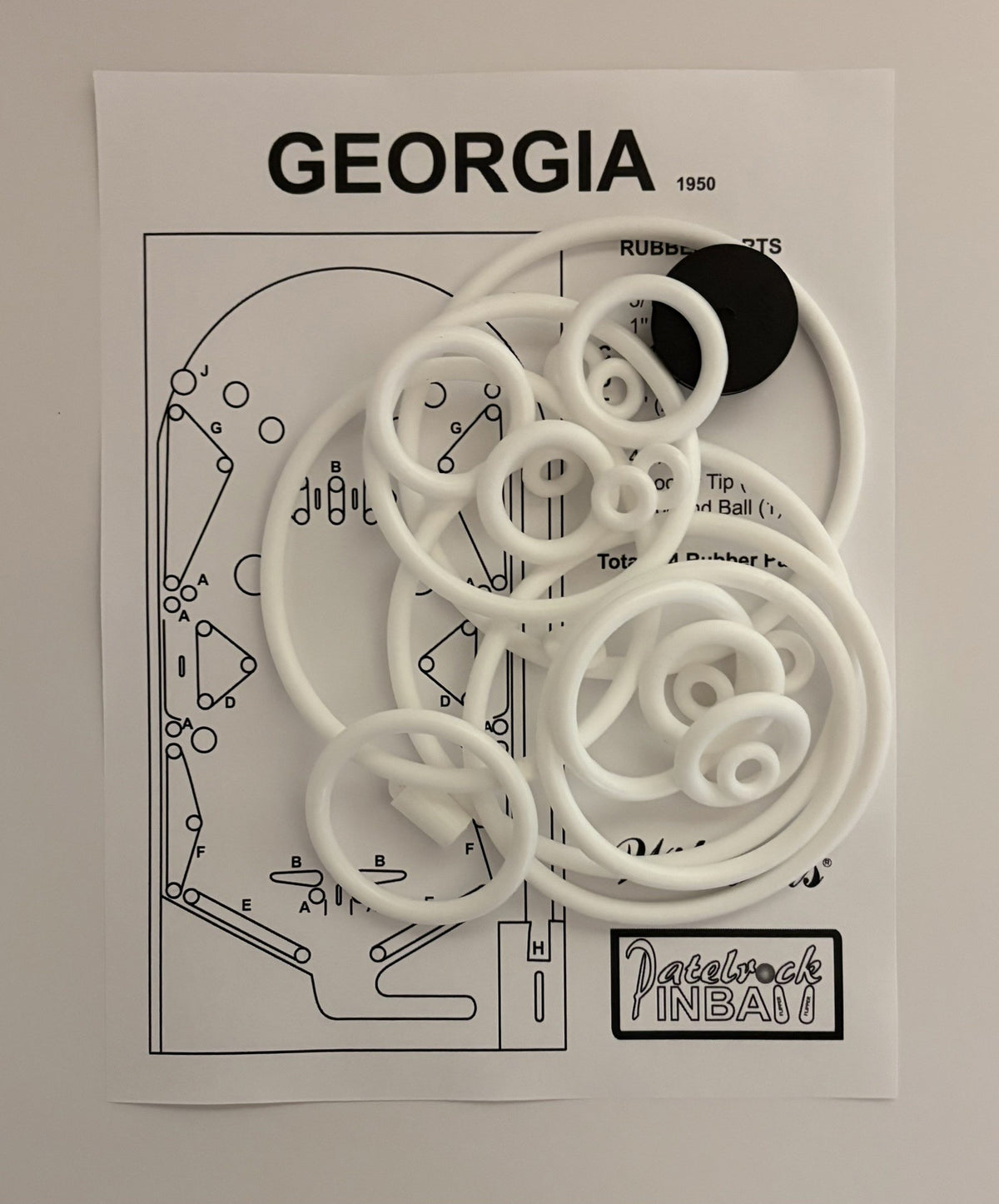 Williams Georgia Pinball Machine Rubber Ring Kit