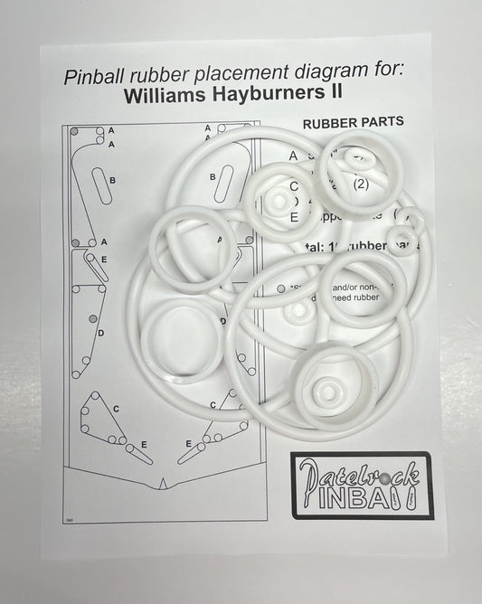 Williams Hayburners II Pinball Machine Rubber Ring Kit