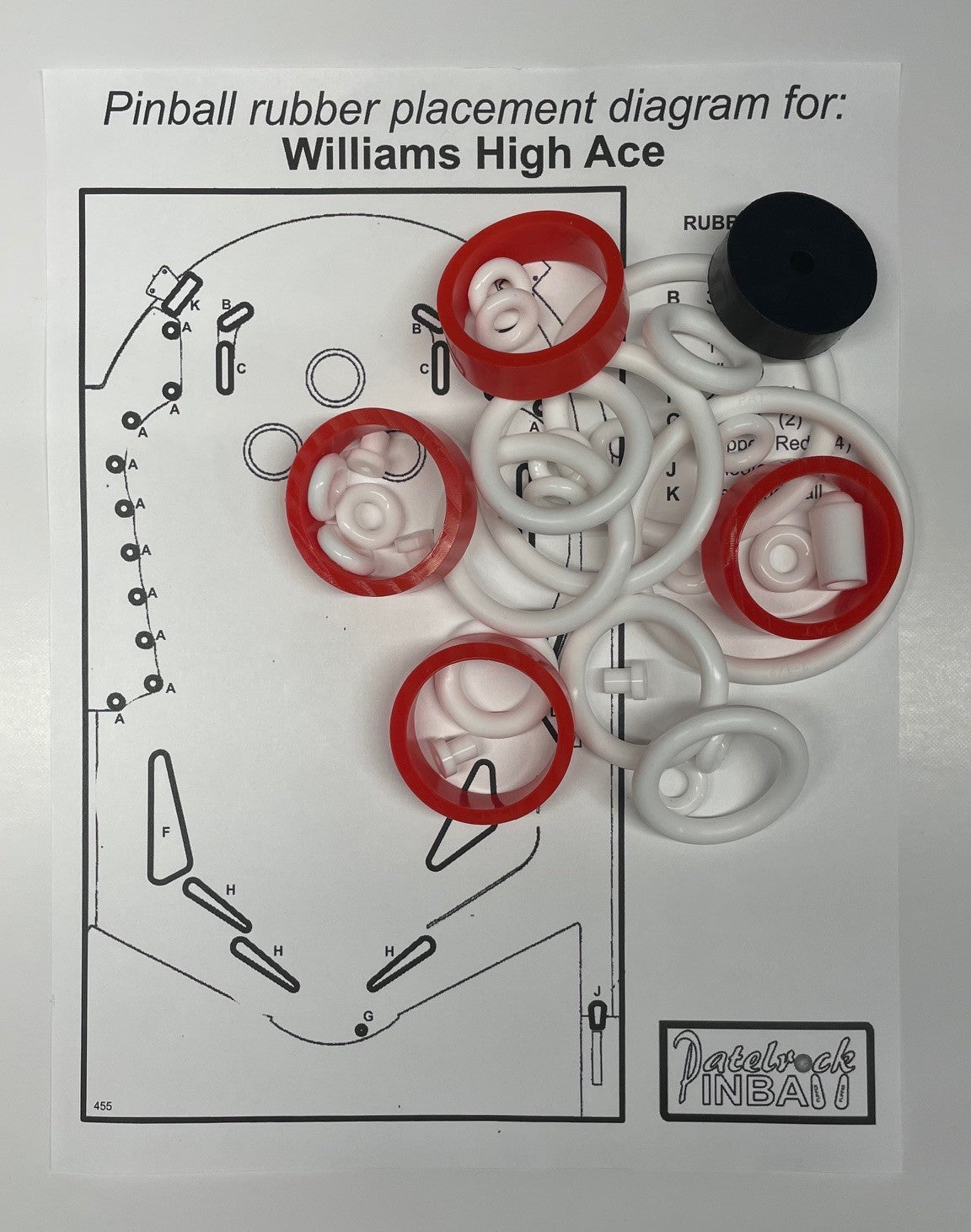 Williams High Ace Pinball Machine Rubber Ring Kit