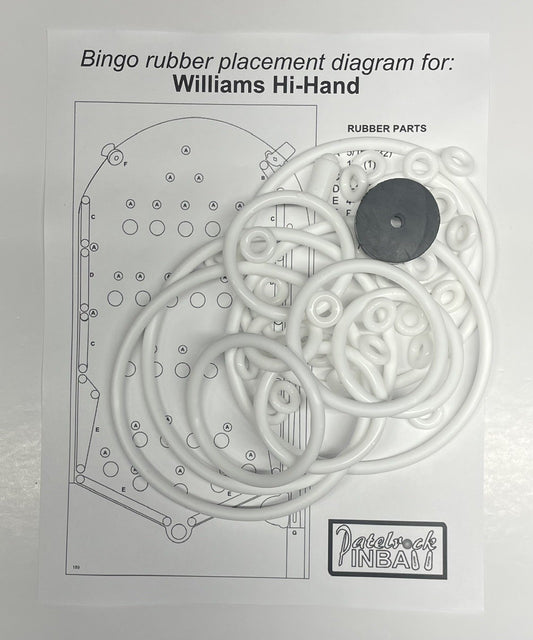 Williams Hi Hand Bingo Machine Rubber Ring Kit