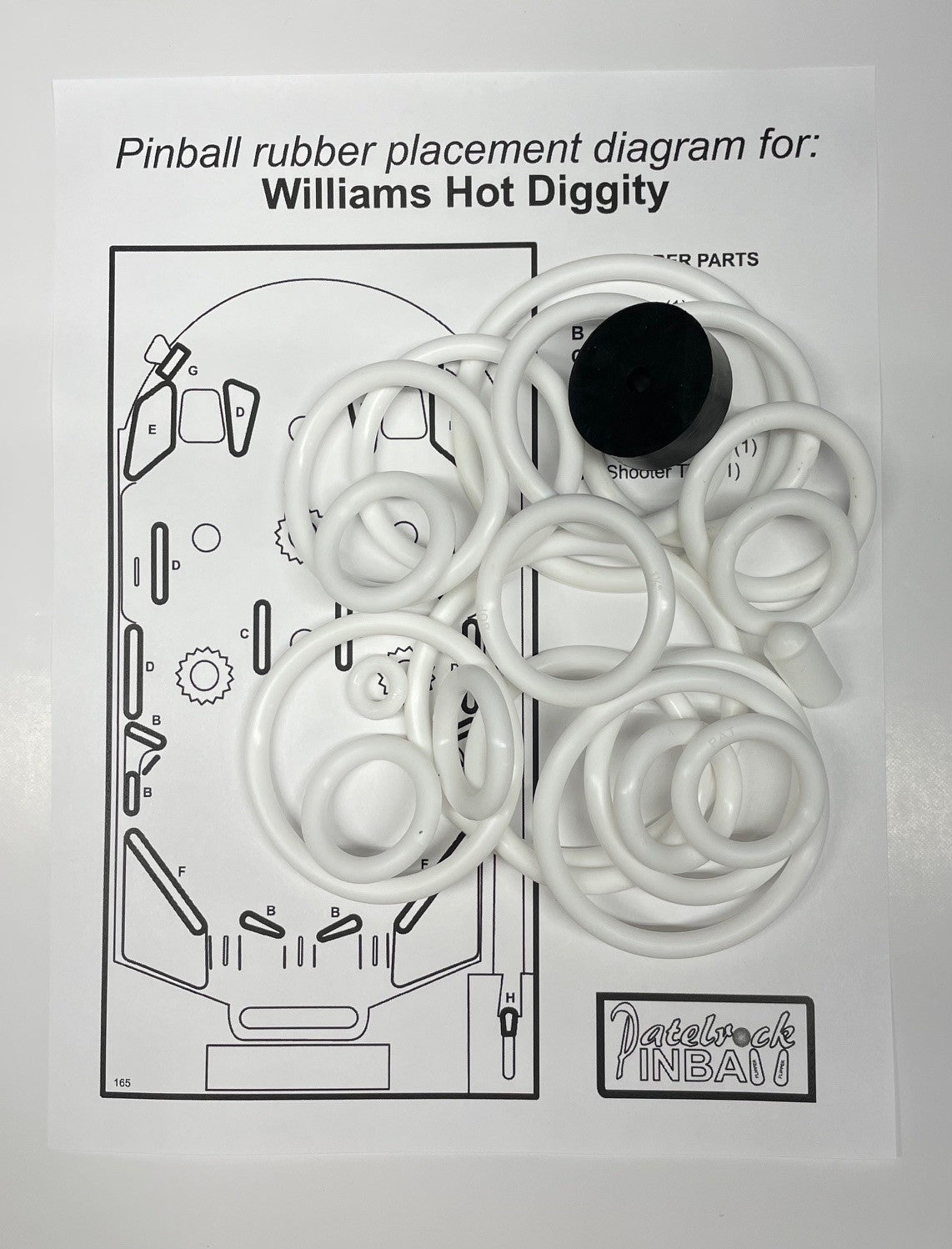 Williams Hot Diggity Pinball Machine Rubber Ring Kit