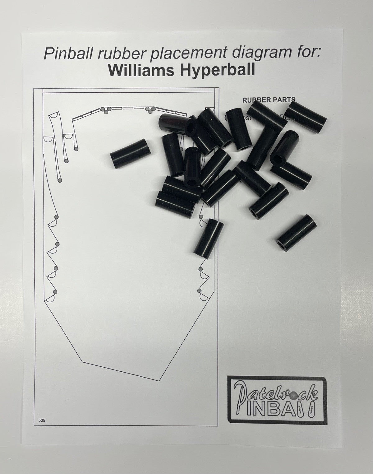 Williams Hyperball Pinball Machine Rubber Post Sleeve Kit