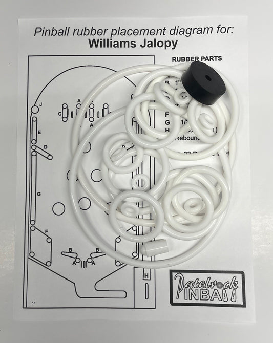 Williams Jalopy Pinball Machine Rubber Ring Kit