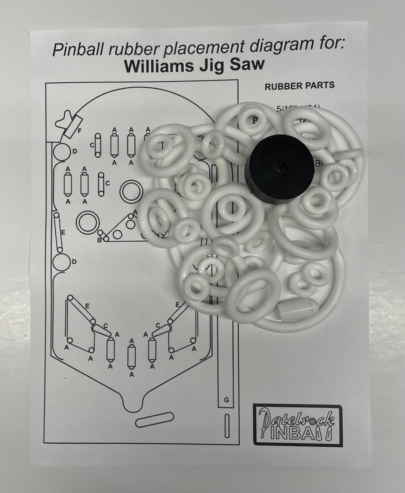 Williams Jig Saw Pinball Machine Rubber Ring Kit