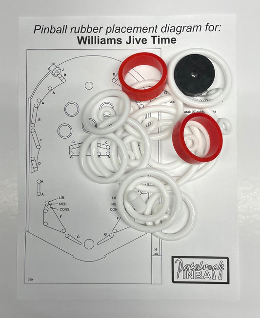 Williams Jive Time Pinball Machine Rubber Ring Kit