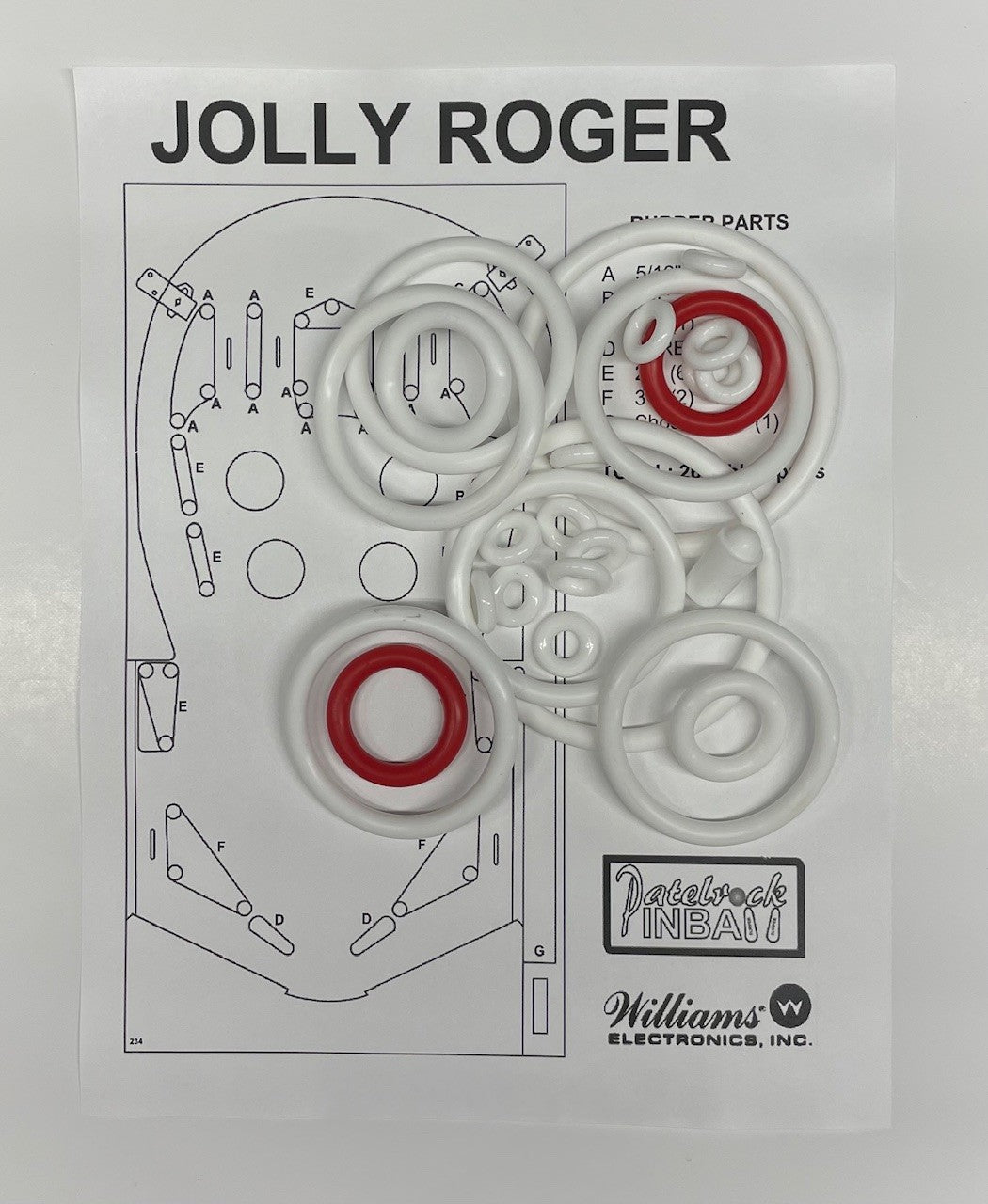 Williams Jolly Roger Pinball Machine Maintenance Kit