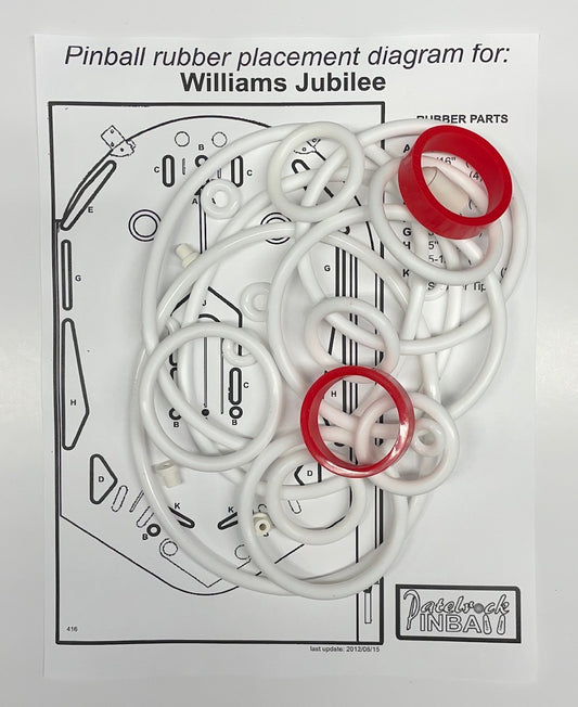Williams Jubilee Pinball Machine Rubber Ring Kit