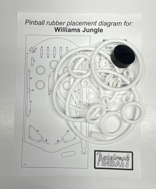 Williams Jungle Pinball Machine Rubber Ring Kit