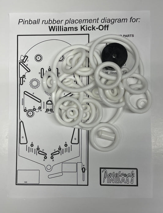 Williams Kick-Off Pinball Machine Rubber Ring Kit