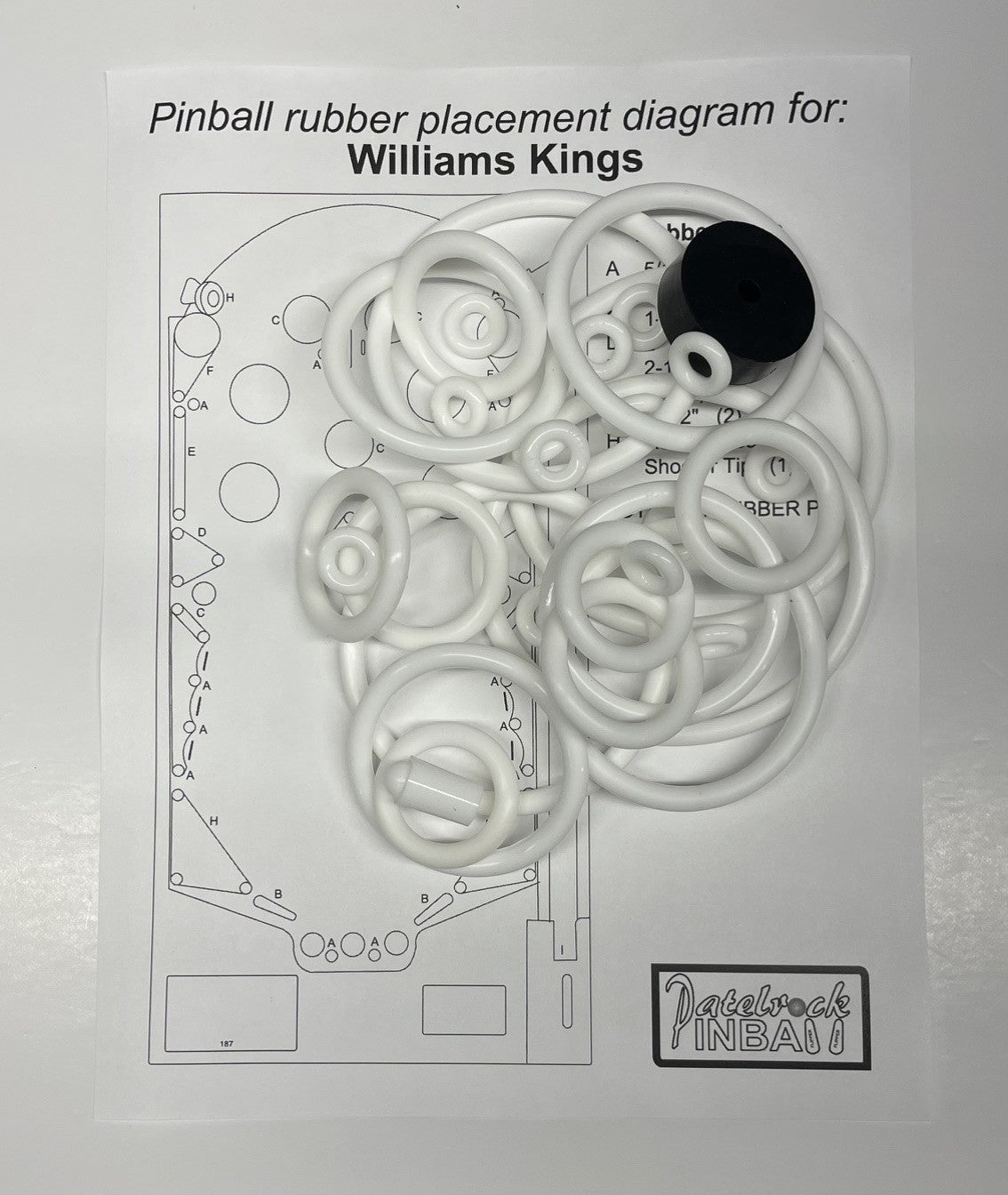 Williams Kings Pinball Machine Rubber Ring Kit