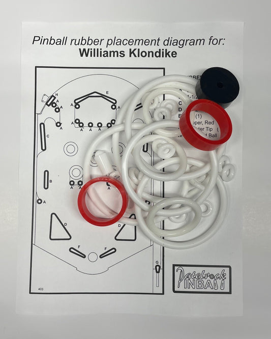 Williams Klondike Pinball Machine Rubber Ring Kit