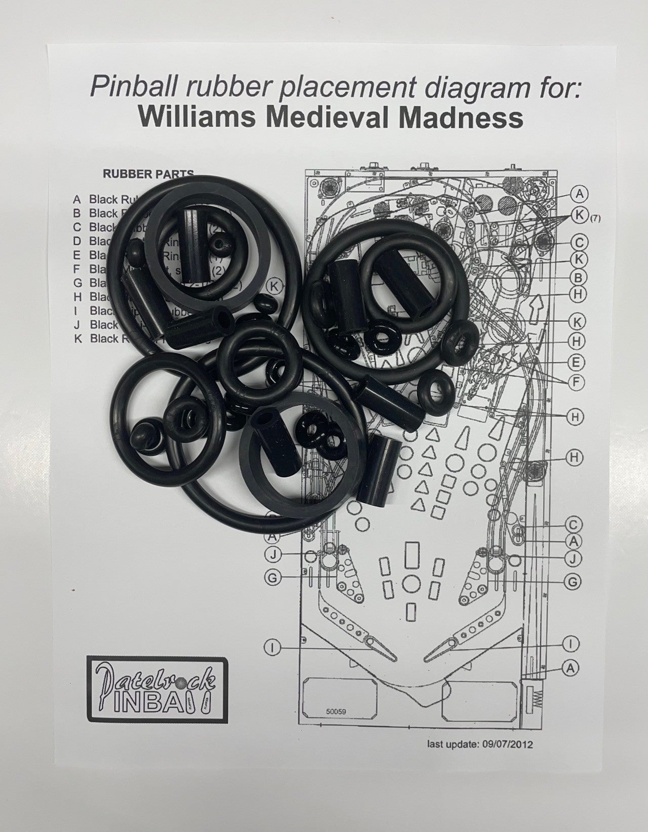 Williams Medieval Madness Pinball Machine Maintenance Kit