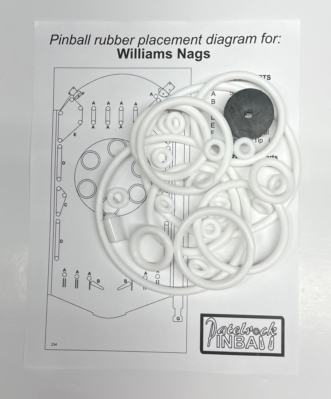 Williams Nags (1960) Pinball Machine Rubber Ring Kit