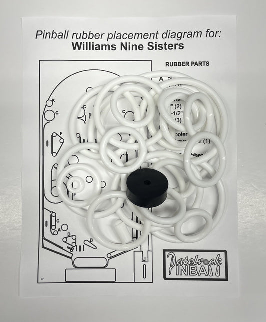Williams Nine Sisters Pinball Machine Rubber Ring Kit