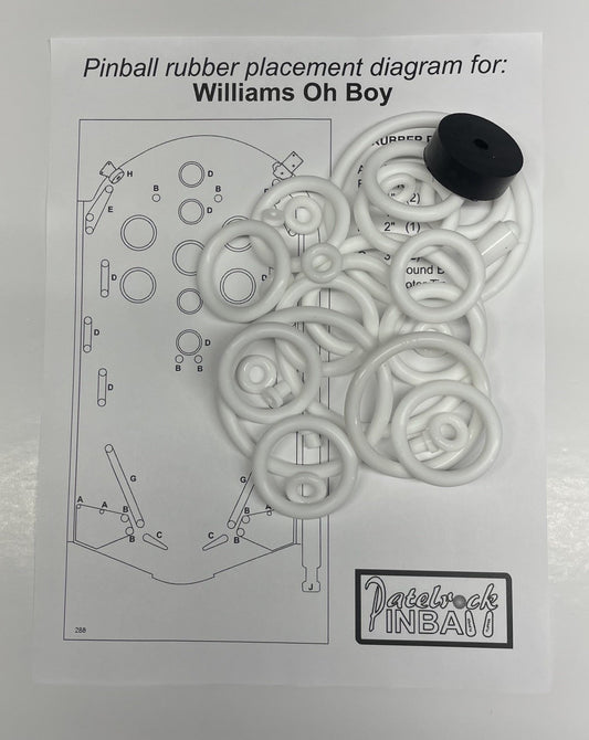 Williams Oh Boy Pinball Machine Rubber Ring Kit