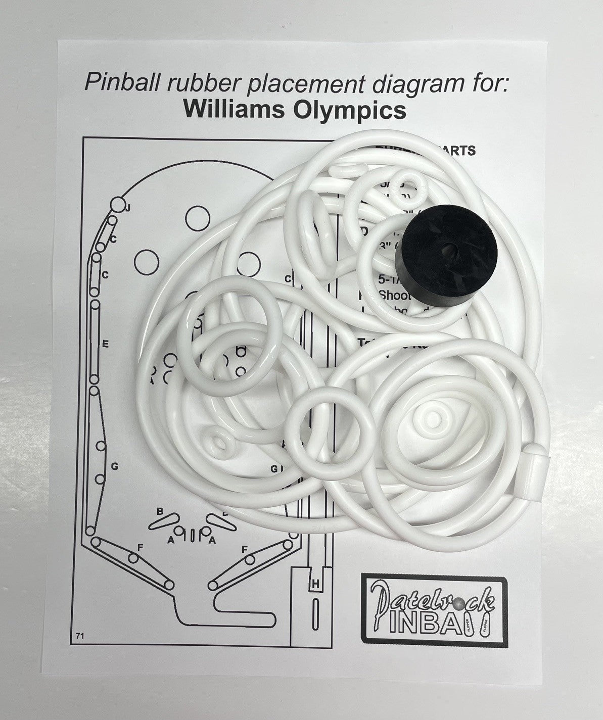 Williams Olympics Pinball Machine Rubber Ring Kit