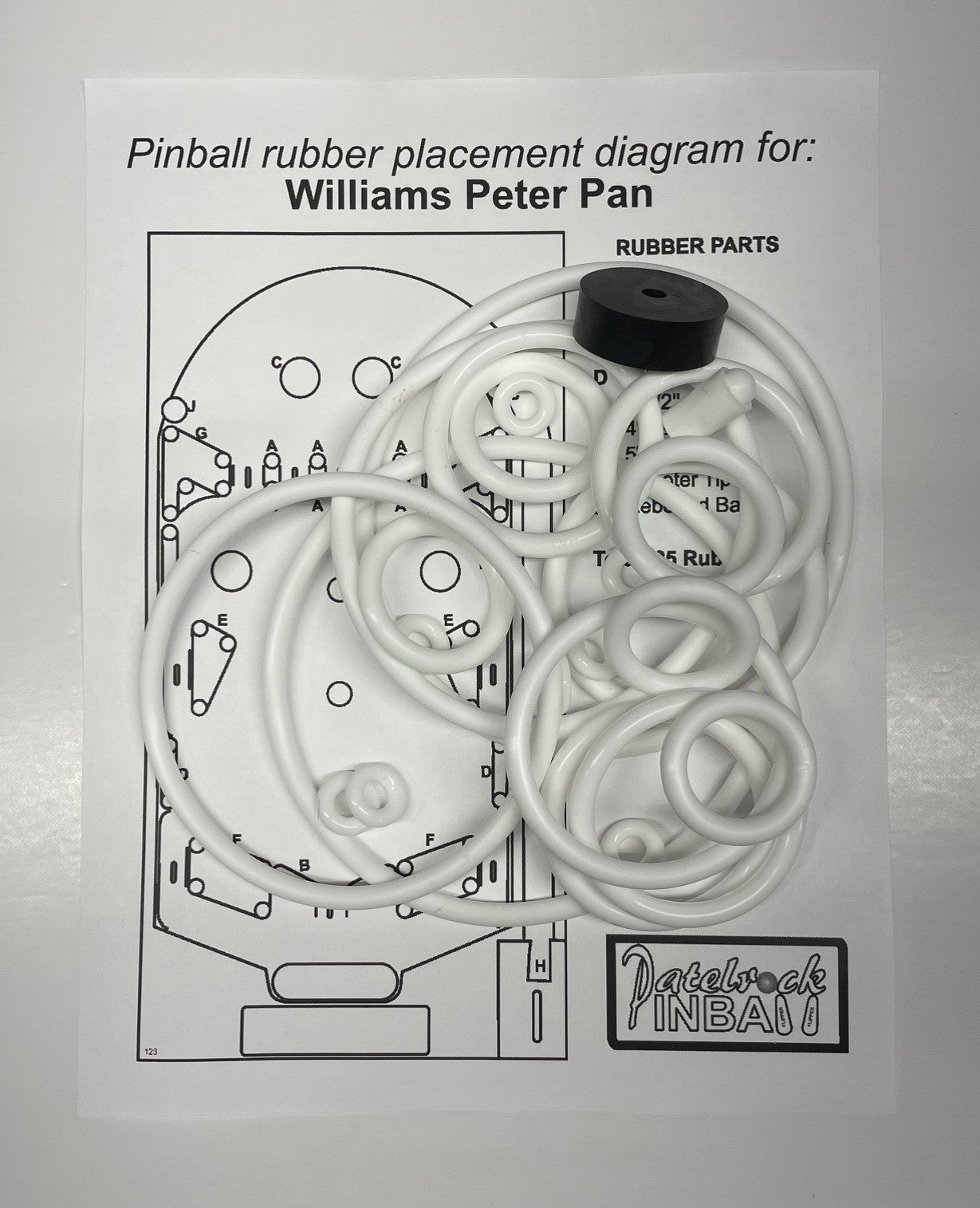 Williams Peter Pan Pinball Machine Rubber Ring Kit