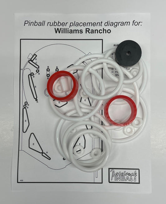 Williams Rancho Pinball Machine Rubber Ring Kit