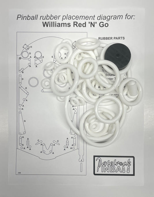 Williams Red N Go Pinball Machine Rubber Ring Kit