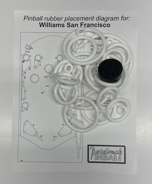 Williams San Francisco Pinball Machine Rubber Ring Kit
