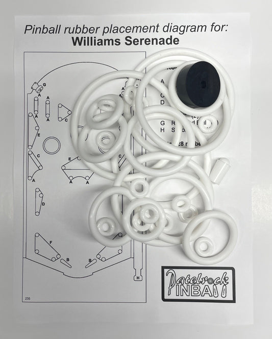 Williams Serenade Pinball Machine Rubber Ring Kit