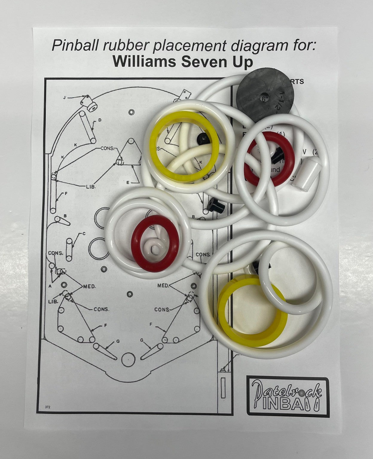 Williams Seven Up Pinball Machine Rubber Ring Kit