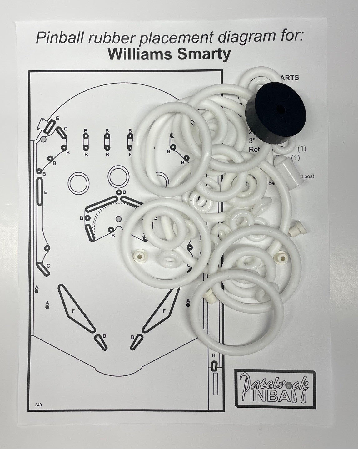 Williams Smarty Pinball Machine Rubber Ring Kit