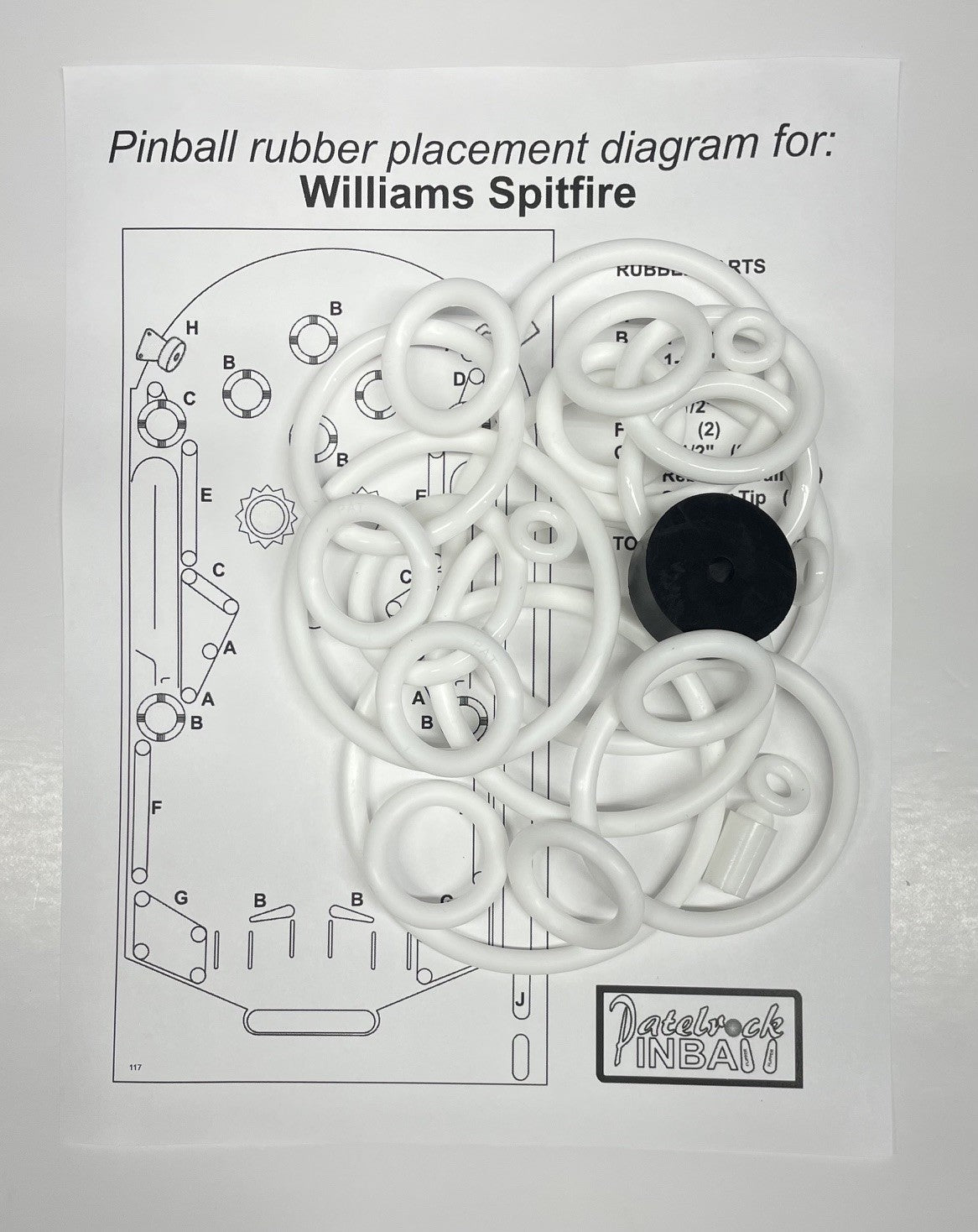 Williams Spitfire Pinball Machine Rubber Ring Kit